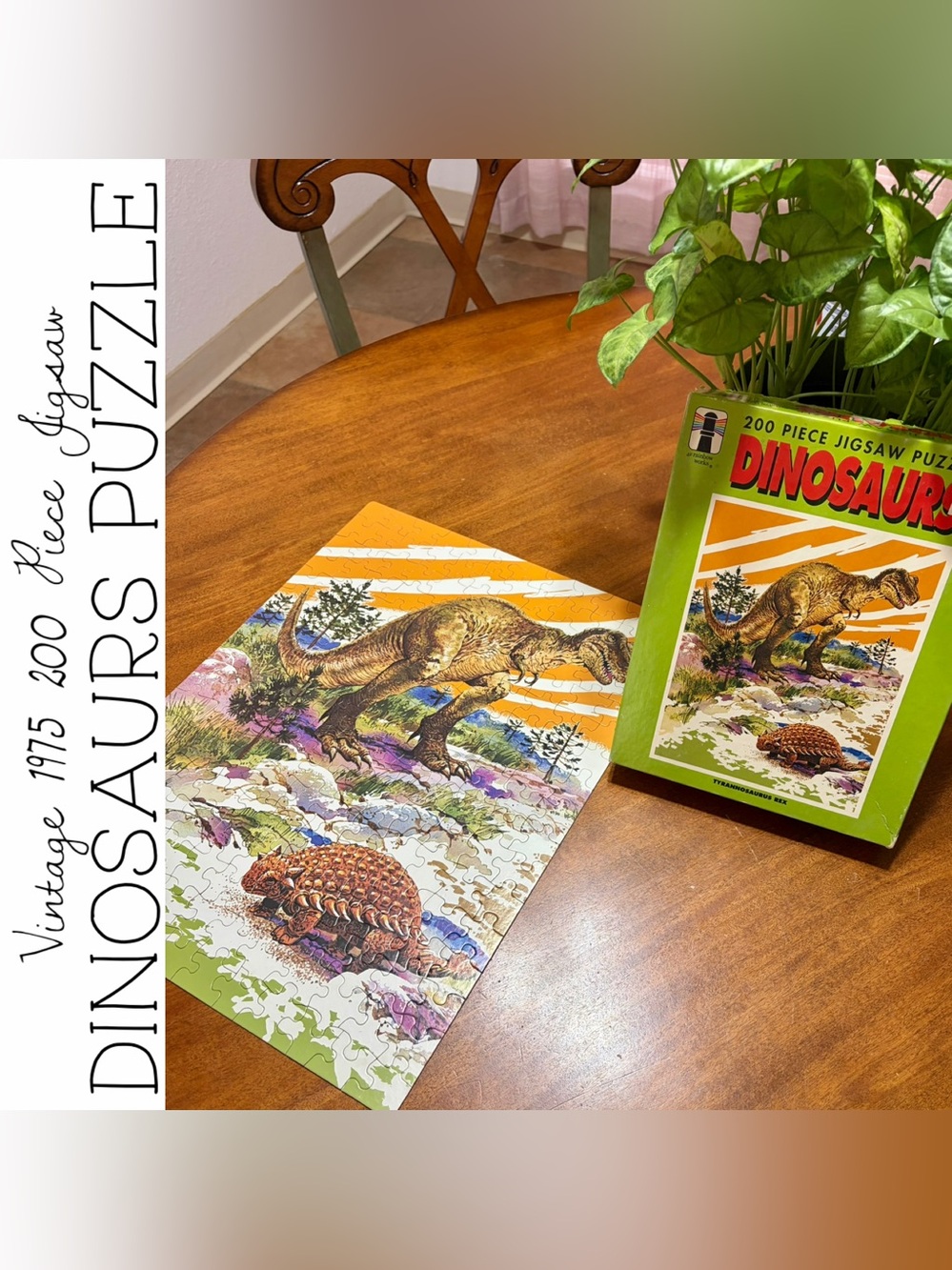 200 Piece Tyrannosaurus Rex Dinosaurs 1975 Jigsaw Puzzle
